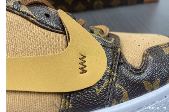 CASE) Low -LouiV 1 AIR Top WHITE-LouiV (WITH O-W JORDAN 0103